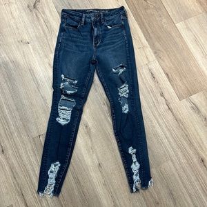 AE Distressed Super Hi-Rise Jeggings